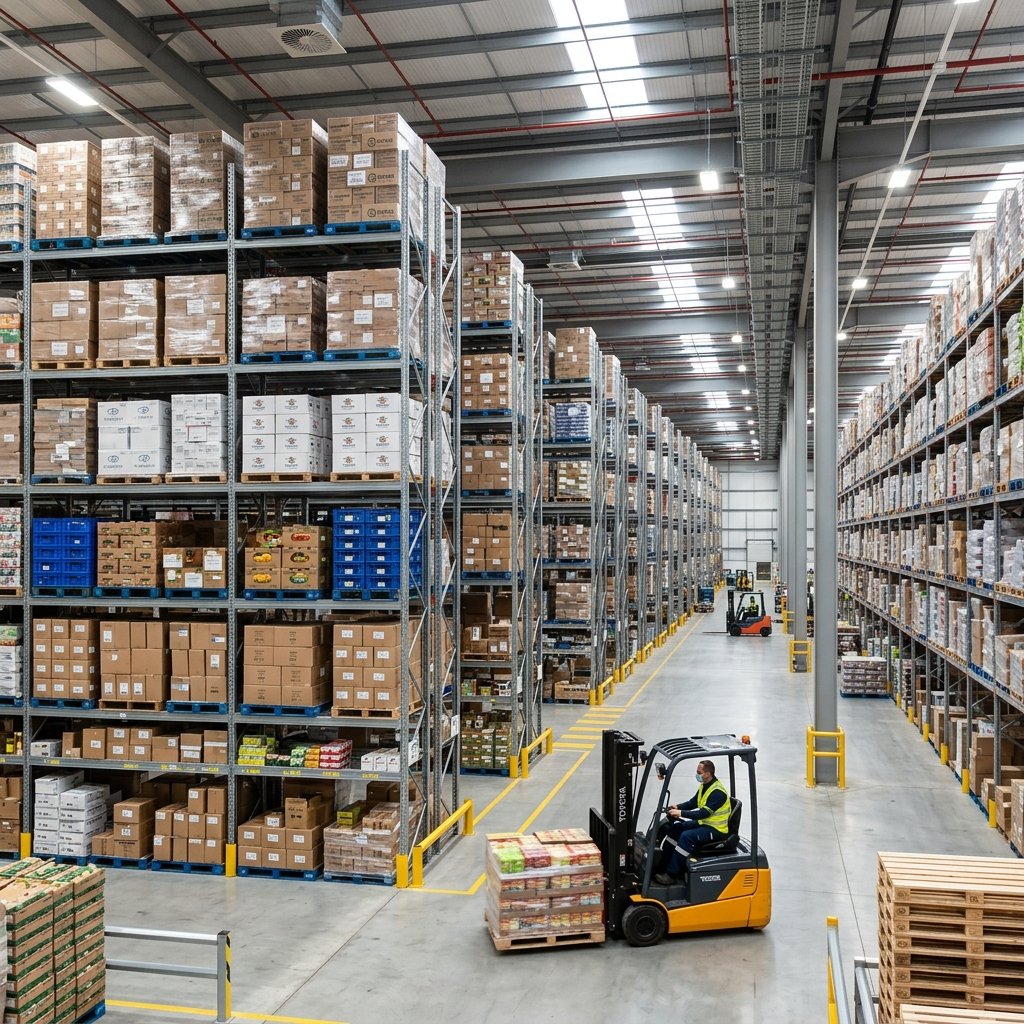 Warehouse logistics pallet shipping boxes
